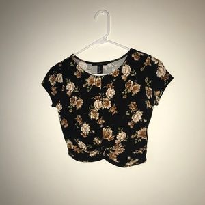 Floral forever 21 crop top